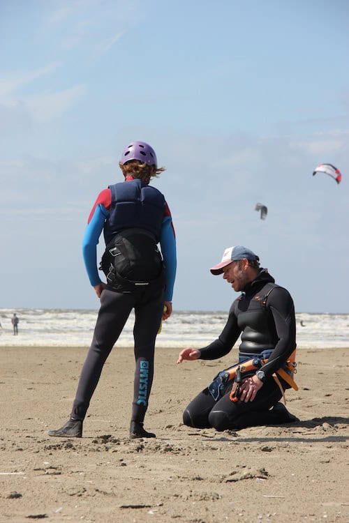 kitesurfen op ijmuiden met noorden wind